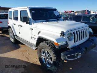 2019 Jeep Wrangler Unlimited Sahara with VIN 1C4HJXEN9KW509839, listed as a IAAI auction lot 41054085 with 78,850 mi miles and . Bid and sale history available at DreamBid. Image 1.