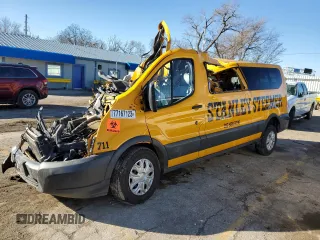 2015 Ford Transit with VIN 1FTNR2ZM8FKB28934, listed as a Copart auction lot 77167123 with Not Provided miles and Salvage Title. Bid and sale history available at DreamBid. Image 1.