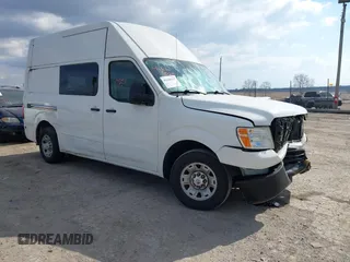 2012 Nissan NV SV with VIN 1N6AF0LY3CN102465, listed as a IAAI auction lot 41660251 with 155,099 mi miles. Bid and sale history available at carsss.com. Image 1.
