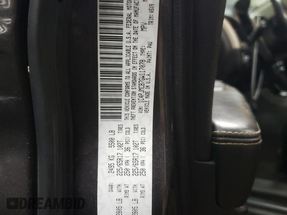 2016 Jeep Cherokee 75th Anniversary with VIN 1C4PJMCB7GW117078, listed as a Copart auction lot 84850254 with 93,599 mi miles and Salvage Title. Bid and sale history available at carsss.com. Image 12.