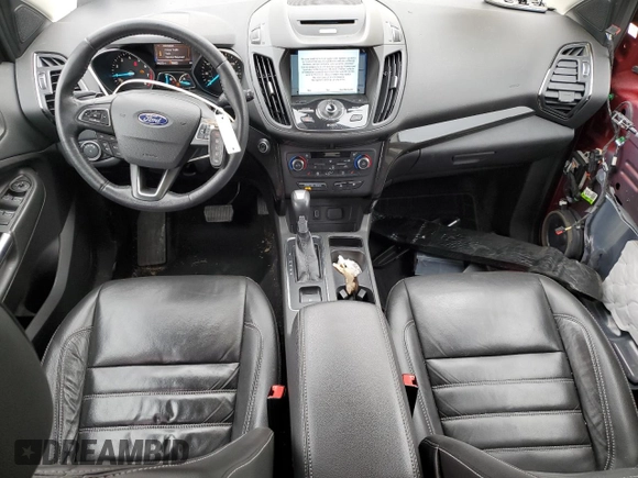 2017 Ford Escape Titanium with VIN 1FMCU0J93HUE83465, listed as a Copart auction lot 53340915 with 44,973 mi miles and Salvage Title. Bid and sale history available at DreamBid. Image 8.