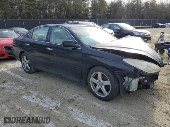2005 Lexus ES 330 with VIN JTHBA30G355123434, listed as a Copart auction lot 46282485 with 0 mi miles and Salvage Title. Bid and sale history available at carsss.com. Image 4.