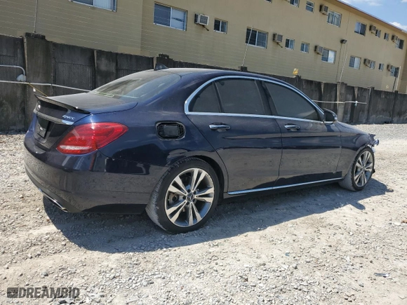 2015 Mercedes-Benz C-Class C 300 with VIN 55SWF4JB2FU078000, listed as a Copart auction lot 53239915 with 105,783 mi miles and Salvage Title. Bid and sale history available at carsss.com. Image 3.
