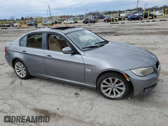 2011 BMW 3 Series 328i xDrive with VIN WBAPK7C5XBF196745, listed as a Copart auction lot 51811985 with 0 mi miles and Salvage Title. Bid and sale history available at carsss.com. Image 4.