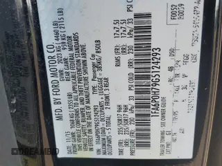 2016 Ford Fusion SE with VIN 1FA6P0H79G5124293, listed as a Copart auction lot 62878335 with 111,295 mi miles and Salvage title. Bid and sale history available at DreamBid. Image 12.