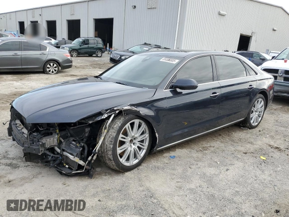2015 Audi A8 L 4.0T with VIN WAU32AFD1FN000783, listed as a Copart auction lot 89306805 with 115,241 mi miles and Salvage Title. Bid and sale history available at carsss.com. Image 1.