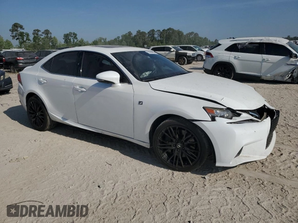 2015 Lexus IS 350 with VIN JTHCE1D21F5009056, listed as a Copart auction lot 53268615 with 81,635 mi miles and Salvage Title. Bid and sale history available at carsss.com. Image 4.