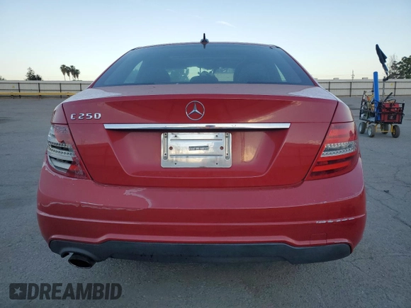 2012 Mercedes-Benz C 250 Sport with VIN WDDGF4HB7CR237214, listed as a Copart auction lot 55521725 with Not Provided miles and Salvage Title. Bid and sale history available at DreamBid. Image 6.