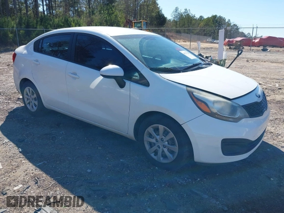 2014 Kia Rio LX with VIN KNADM4A30E6403029, listed as a IAAI auction lot 41717924 with 61,192 mi miles. Bid and sale history available at carsss.com. Image 1.