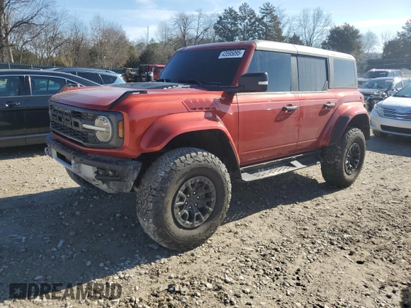 2024 Ford Bronco Raptor с VIN 1FMEE0RR2RLA01327, выставлен на аукционе Copart как лот 43595095 с пробегом 10 235 миль миль и Чистый • Clean title. История ставок и продаж доступна на DreamBid. Изображение 1.