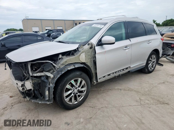 2014 Infiniti QX60 with VIN 5N1AL0MM1EC552553, listed as a Copart auction lot 63285785 with 174,041 mi miles and Salvage title. Bid and sale history available at DreamBid. Image 1.