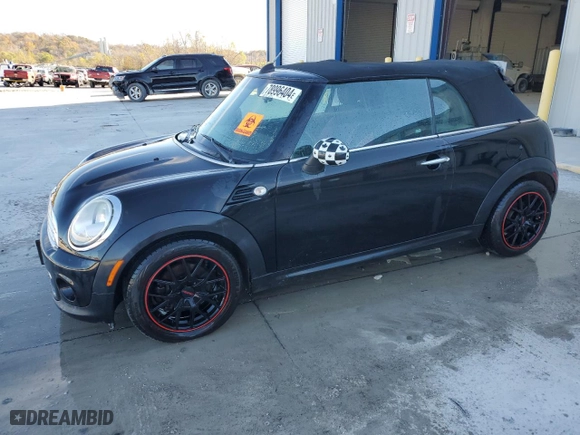 2011 MINI Cooper Convertible with VIN WMWZN3C55BTZ89445, listed as a Copart auction lot 78996404 with 71,821 mi miles and Salvage Title. Bid and sale history available at carsss.com. Image 1.