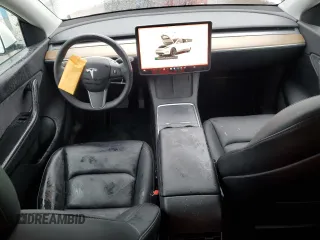 2022 Tesla Model Y Long Range with VIN 7SAYGDEE1NF491488, listed as a Copart auction lot 49266945 with 44,703 mi miles and Salvage Title. Bid and sale history available at carsss.com. Image 8.