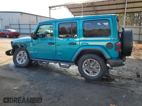 2020 Jeep Wrangler Unlimited Sahara Altitude with VIN 1C4HJXEG2LW252672, listed as a Copart auction lot 44195175 with 58,555 mi miles and Salvage title. Bid and sale history available at DreamBid. Image 2.