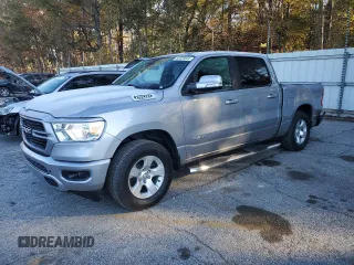 2021 Ram 1500 Lone Star with VIN 1C6RREFT8MN608991, listed as a Copart auction lot 82835944 with 36,065 mi miles and Salvage title. Bid and sale history available at DreamBid. Image 1.