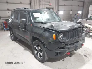 2019 Jeep Renegade Trailhawk z VIN ZACNJBC11KPJ92963, wystawiony jako IAAI lot #41811338 z przebiegiem 95 852 mil mil oraz . Historia ofert i sprzedaży dostępna na DreamBid. Obrazek 1.