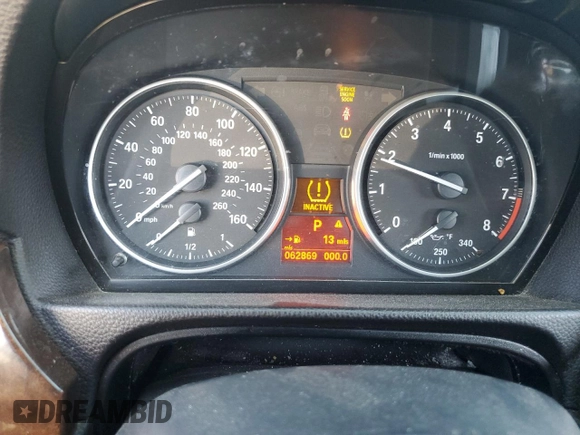 2012 BMW 3 Series 328i with VIN WBAKE5C52CE755802, listed as a Copart auction lot 47130565 with 62,869 mi miles and Salvage Title. Bid and sale history available at carsss.com. Image 9.