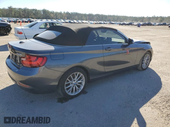 2016 BMW 2 Series 228i with VIN WBA1K9C57GV322347, listed as a Copart auction lot 86609324 with 68,395 mi miles and Clean Title. Bid and sale history available at carsss.com. Image 3.