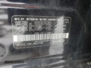 2017 Mitsubishi Outlander SE with VIN JA4JZ3AX2HZ601323, listed as a Copart auction lot 43418195 with Not provided miles and Salvage title. Bid and sale history available at DreamBid. Image 12.