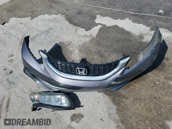 2015 Honda Civic EX with VIN 19XFB2F86FE008181, listed as a Copart auction lot 55207415 with 131,178 mi miles and Salvage Title. Bid and sale history available at DreamBid. Image 12.