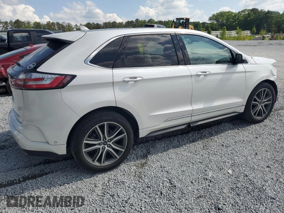 2019 Ford Edge Titanium z VIN 2FMPK3K92KBC43554, wystawiony jako Copart lot #55993775 z przebiegiem 67 858 mil mil oraz Szkody całkowita. Historia ofert i sprzedaży dostępna na DreamBid. Obrazek 3.