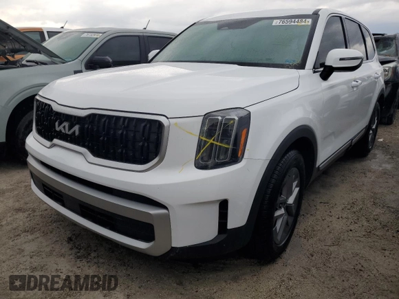 2023 Kia Telluride LX with VIN 5XYP24GC9PG329168, listed as a Copart auction lot 76594484 with Not provided miles and Salvage title. Bid and sale history available at DreamBid. Image 1.