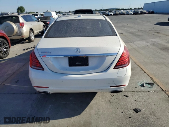 2017 Mercedes-Benz S 550e with VIN WDDUG6DB2HA288210, listed as a Copart auction lot 61828804 with 88,540 mi miles and Salvage Title. Bid and sale history available at DreamBid. Image 6.