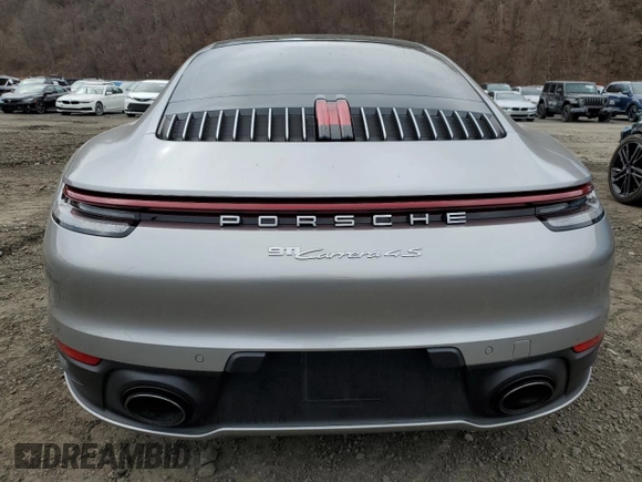 2021 Porsche 911 Carrera S with VIN WP0AB2A9XMS221638, listed as a Copart auction lot 41456525 with 0 mi miles and Salvage Title. Bid and sale history available at carsss.com. Image 6.