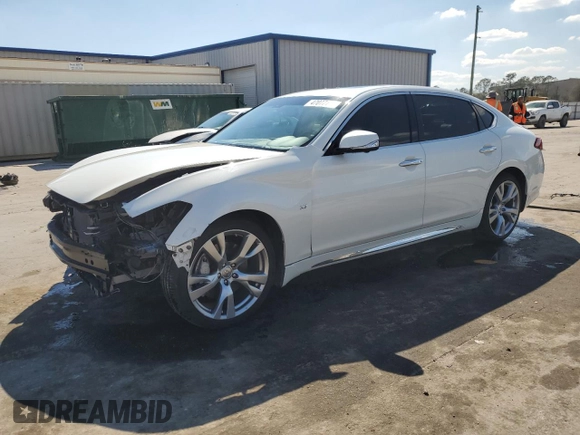 2017 Infiniti Q70 3.7 z VIN JN1BY1PP8HM170866, wystawiony jako Copart lot #47077125 z przebiegiem 93 750 mil mil oraz Szkoda całkowita • Salvage title. Historia ofert i sprzedaży dostępna na DreamBid. Obrazek 1.