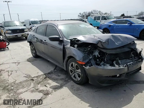2018 Honda Civic Sedan LX with VIN 2HGFC2F57JH564095, listed as a Copart auction lot 48989425 with 167,925 mi miles and Salvage Title. Bid and sale history available at carsss.com. Image 11.