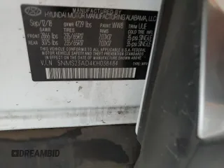 2019 Hyundai Santa Fe SE z VIN 5NMS23AD4KH038484, wystawiony jako Copart lot #59189315 z przebiegiem 69 900 mil mil oraz Szkoda całkowita • Salvage title. Historia ofert i sprzedaży dostępna na DreamBid. Obrazek 13.
