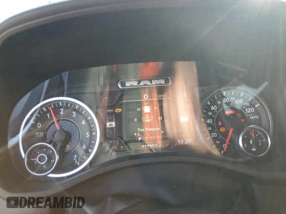 2022 Ram 1500 Big Horn with VIN 1C6SRFFT1NN320531, listed as a Copart auction lot 57347105 with 19,683 mi miles and Clean title. Bid and sale history available at DreamBid. Image 9.