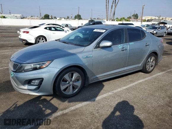 2014 Kia Optima Hybrid EX with VIN KNAGN4AD8E5067462, listed as a Copart auction lot 75878414 with 0 mi miles and Salvage Title. Bid and sale history available at carsss.com. Image 1.