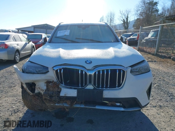 2022 BMW X3 xDrive30i with VIN 5UX53DP09N9K76477, listed as a IAAI auction lot 41164992 with Not Provided miles and . Bid and sale history available at DreamBid. Image 13.