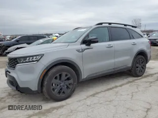 2023 Kia Sorento X-Line S with VIN 5XYRLDLC4PG224677, listed as a Copart auction lot 86957474 with 15,602 mi miles and Salvage Title. Bid and sale history available at carsss.com. Image 1.