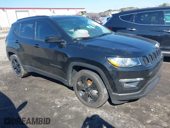 2021 Jeep Compass Altitude with VIN 3C4NJCBB4MT604761, listed as a IAAI auction lot 41643245 with 63,647 mi miles. Bid and sale history available at carsss.com. Image 1.