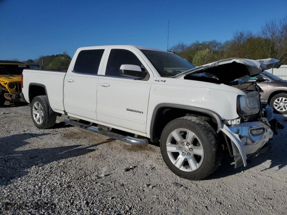 2018 GMC Sierra 1500 SLE with VIN 3GTU2MEC2JG452678, listed as a Copart auction lot 50351935 with 0 mi miles and Salvage Title. Bid and sale history available at carsss.com. Image 4.