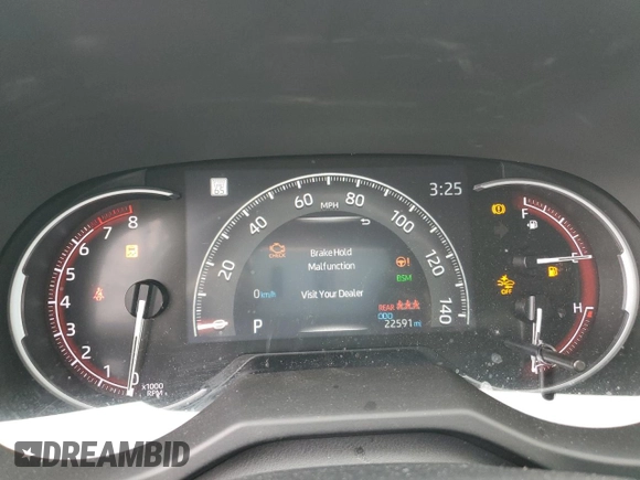 2023 Toyota RAV4 LE with VIN 2T3G1RFV2PC331995, listed as a Copart auction lot 49627305 with 22,591 mi miles and Salvage title. Bid and sale history available at DreamBid. Image 9.