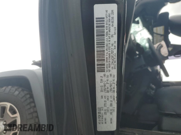 2015 Jeep Wrangler Rubicon with VIN 1C4HJWCG0FL755717, listed as a Copart auction lot 61375435 with 153,207 mi miles and Salvage title. Bid and sale history available at DreamBid. Image 14.