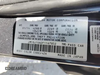 2015 Mazda 6 i Sport with VIN JM1GJ1U62F1167852, listed as a Copart auction lot 52406185 with 130,080 mi miles and Salvage Title. Bid and sale history available at DreamBid. Image 13.