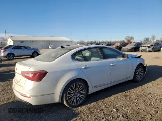 2014 Kia Cadenza Premium with VIN KNALN4D79E5129441, listed as a Copart auction lot 81948204 with 153,226 mi miles and Salvage Title. Bid and sale history available at carsss.com. Image 3.