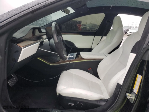 2023 Tesla Model S with VIN 5YJSA1E59PF514540, listed as a Copart auction lot 45308895 with 24,165 mi miles and Salvage Title. Bid and sale history available at carsss.com. Image 7.