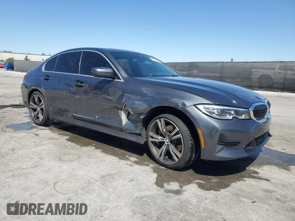 2021 BMW 3 Series 330i with VIN 3MW5R1J08M8B68719, listed as a Copart auction lot 49869565 with 41,200 mi miles and Salvage Title. Bid and sale history available at carsss.com. Image 4.