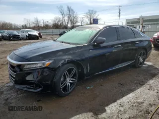 2021 Honda Accord Touring z VIN 1HGCV2F9XMA005403, wystawiony jako Copart lot #50136855 z przebiegiem 41 930 mil mil oraz Szkoda całkowita • Salvage title. Historia ofert i sprzedaży dostępna na DreamBid. Obrazek 1.
