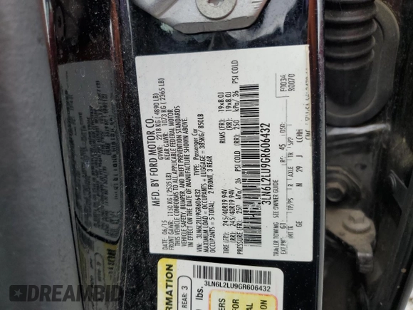 2016 Lincoln MKZ Hybrid z VIN 3LN6L2LU9GR606432, wystawiony jako Copart lot #58596655 z przebiegiem 113 478 mil mil oraz Szkoda całkowita • Salvage title. Historia ofert i sprzedaży dostępna na DreamBid. Obrazek 12.