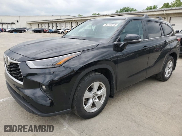 2023 Toyota Highlander L with VIN 5TDKDRAH7PS510309, listed as a Copart auction lot 57307045 with 57,410 mi miles and Salvage title. Bid and sale history available at DreamBid. Image 1.