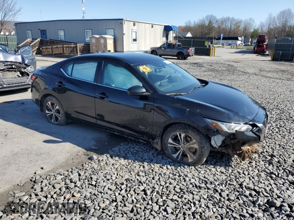2022 Nissan Sentra SV with VIN 3N1AB8CV8NY259355, listed as a Copart auction lot 53443495 with 18,271 mi miles and Salvage Title. Bid and sale history available at DreamBid. Image 4.