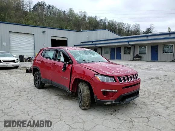2019 Jeep Compass Sport with VIN 3C4NJDAB6KT827629, listed as a Copart auction lot 52756685 with 44,882 mi miles and Salvage title. Bid and sale history available at DreamBid. Image 12.