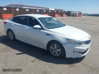2016 Kia Optima LX with VIN 5XXGT4L37GG043391, listed as a IAAI auction lot 42029630 with 108,511 mi miles. Bid and sale history available at carsss.com. Image 1.