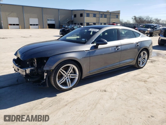 2018 Audi A5 Sportback Premium Plus with VIN WAUENCF53JA066286, listed as a Copart auction lot 39546854 with 52,596 mi miles. Bid and sale history available at carsss.com. Image 1.